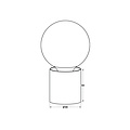 Fantasia Fantasia Bea grande lampe de table noire pour ampoule E27 (max 40W, non incluse), diamètre 80 mm, hauteur 84 mm, IP20