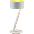 Fantasia Fantasia NOMA table lamp, white/gold, 150 mm diameter, 352 mm height, G9 fitting max 28W, IP20, bulb not included