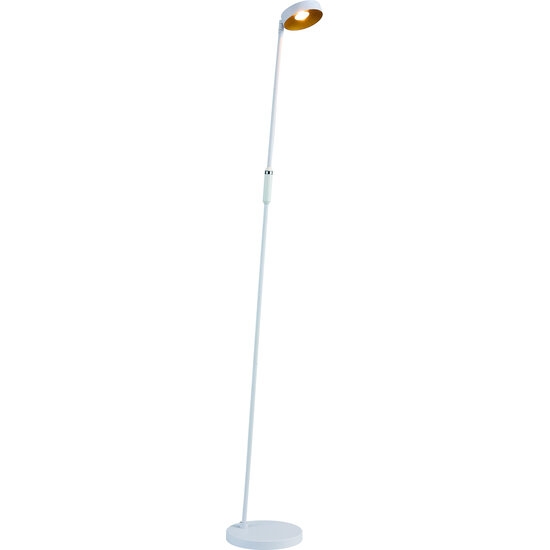 Fantasia Fantasia Bora LED Stehleuchte aus Aluminium weiß/gold, 12,5W integrierte LED, 2700K warmweißes Licht, Höhe 1601mm