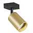 Fantasia Fantasia Tabor spot plafond GU10, aluminium, noir et or brossé, 60 x 145 mm, IP20, sans ampoule