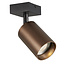 Fantasia Fantasia Tabora foco de techo, 1 luz, negro con bronce cepillado, aluminio, portalámparas GU10 sin bombilla