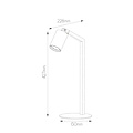 Fantasia Lámpara de mesa Fantasia Tabora con casquillo GU10 (bombilla no incluida), aluminio, negro y bronce cepillado, altura 427 mm