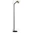 Fantasia Fantasia Tabora vloerlamp, GU10-fitting (lamp excl.), zwart met geborsteld brons, 135 cm hoog