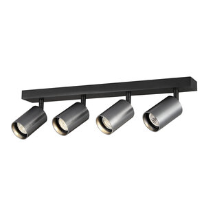 Fantasia Tabore 4-light GU10 ceiling spot black brushed steel