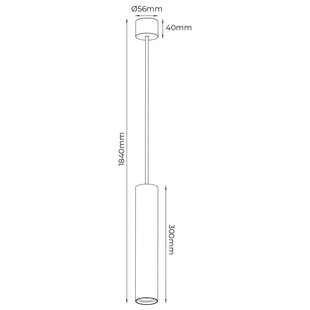 Fantasia Tabore lámpara colgante cilindro GU10 negro/acero