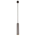 Fantasia Fantasia Tabore lámpara colgante cilindro GU10 (excl.), negro/acero cepillado, Ø56mm, longitud 1840mm, IP20