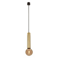 Fantasia Fantasia Tabor Pendelleuchte in Schwarz und gebürstetem Gold, Aluminium, E27-Fassung (Leuchtmittel exkl.), Durchmesser 56 mm, IP20