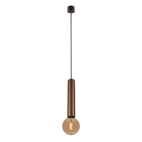 Fantasia Fantasia Tabora pendant lamp, aluminium, black/brushed bronze, E27 (excl.), Ø 56 mm, cord length 184 cm, IP20