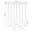 Fantasia Suspension Fantasia Taboros à 7 points lumineux (4x GU10, 3x E27, ampoules excl.), noir et acier brossé, 900 x 1080 mm