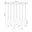 Fantasia Suspension Taboo à 7 points lumineux (4x GU10, 3x E27, hors ampoules), dimmable, noir et acier brossé, 900 x 1080 mm