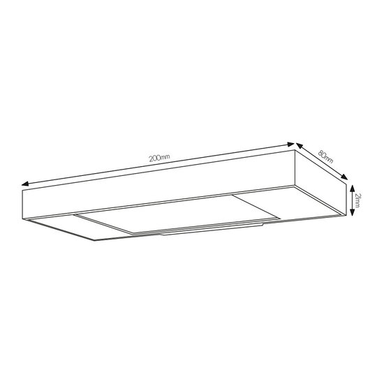 Fantasia Aplique de pared Fantasia TALU en blanco con LED integrado de 20W, luz blanco cálido 2700K, regulable, IP20, medidas 200 x 80 x 21 mm
