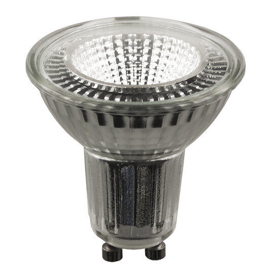 Fantasia Fantasia GU10 LED spot, 4.3 watts, 380 lumen, 2700 kelvin warm white, dimmable, silver glass, 38°