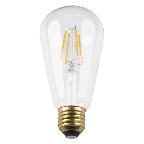 Fantasia Fantasia ST64 lampe LED filament, culot E27, 4W, 2500K blanc extra chaud, dimmable, verre clair, IRC >80, diamètre 64 mm