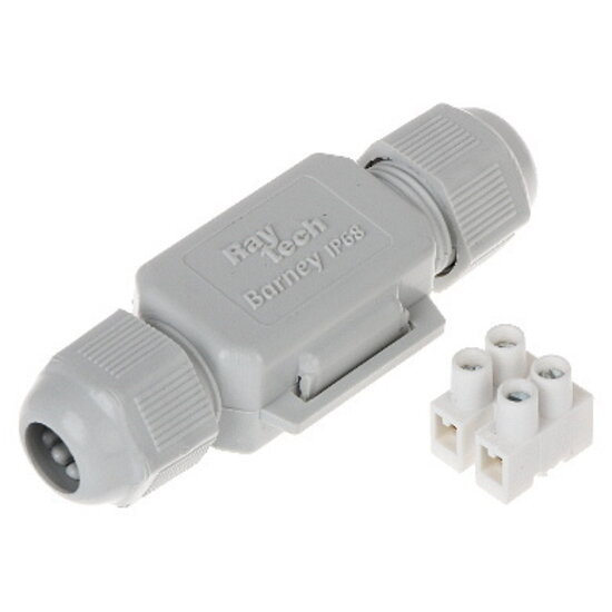 Fantasia Fantasia Raytech Barney conector gel estanco IP68 para 2 hilos, carcasa de plástico, 28 x 18 x 75 mm, gris