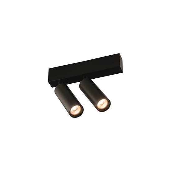 Fantasia Fantasia Lopal LED plafondspot, 2 richtbare lichtpunten, wit aluminium, 2700K, 360 lumen, IP20