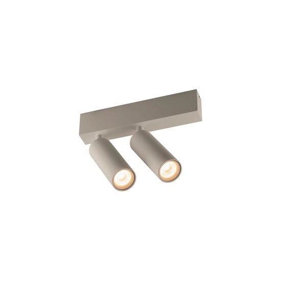 Fantasia Lopal LED plafondspot zwart, 2 richtbare lichtpunten, 2x4,5W COB LED, 360 lumen, 2700K warm wit, dimbaar