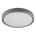 Fantasia Fantasia QIJO plafondlamp, rond, grijs kunststof, SMD LED 24W, 3100 lumen, 3000K, IP65, diameter 360mm
