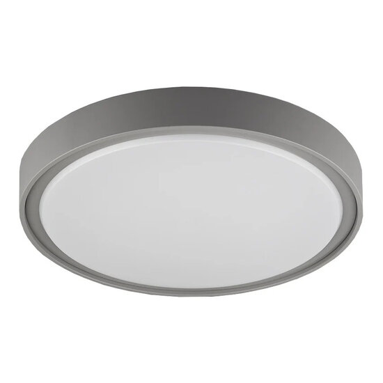 Fantasia Fantasia QIJO Deckenleuchte, rund, graues Kunststoffgehäuse, SMD LED 24W, 3100 Lumen, 3000K, IP65, Durchmesser 360mm