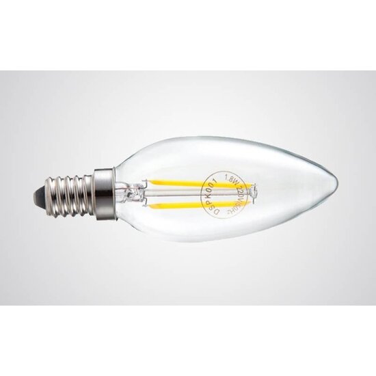 Fantasia Fantasia C35 LED Kerzenlampe E14, 4W / 400 Lumen, 2700K warmweiß, dimmbar, klares Glas mit Filament-Effekt, 42W-Äquivalent