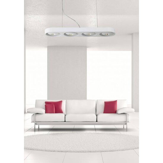 Fantasia Suspension Fantasia Galaxy allongée, 895x205mm, 4 spots LED orientables 10W, dimmable
