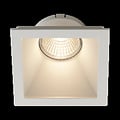 Fantasia Fantasia TETIZ square recessed spotlight, white aluminium, GU10 fitting, IP20, 80x80mm cut-out