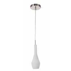 Botelo lámpara colgante botella cristal mate E27 120cm níquel/blanco lechoso