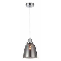 Fantasia Nali pendant lamp smoked glass E27 200mm diameter