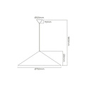 Fantasia Suspension Fantasia Mirago E27 Ø750mm, forme coupole gris/noir, ampoule non incluse