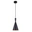 Fantasia Fantasia OSHA suspension, forme conique noire et or, culot E27, diametre 185mm, hauteur 1200mm, acier