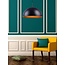 Fantasia Fantasia Balin Pendelleuchte, runde Kuppelform schwarz mit gold, E27-Fassung, 400mm Durchmesser, Stahl