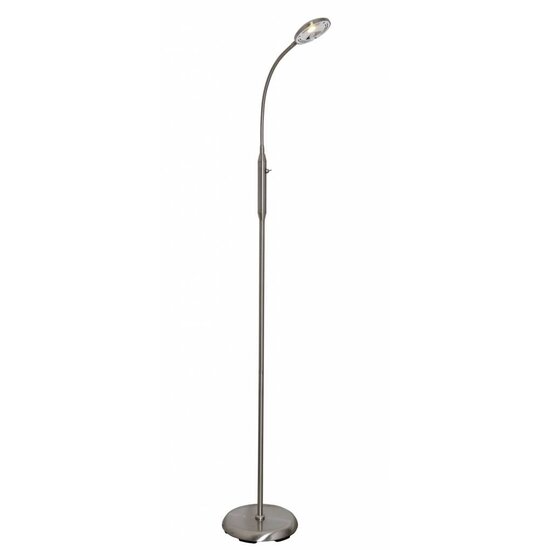 Fantasia Fantasia Safrane staande lamp, brons, plooibare arm, LED 5W, 400 lumen, hoogte 1200-1400 mm