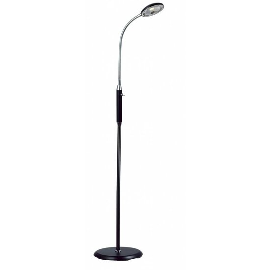 Fantasia Fantasia Safrane Stehleuchte, klappbarer Arm, gebuerstet Stahl, SMD LED 5W, 400 Lumen, Hoehe 1200-1400mm