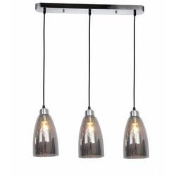 Fantasia Cabo lámpara colgante cristal gris cónica 3xE14 120cm