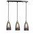 Fantasia Fantasia Cabo suspension verre gris conique 3xE14 120cm