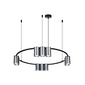 Fantasia Suspension Fantasia ISE, 10x GU10 (ampoules non incluses), Ø600mm, aluminium, acier brossé et noir, IP20