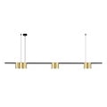 Fantasia Fantasia ISE pendant light with 7 GU10 sockets (bulbs excl.), aluminium, brushed gold and black, 150 cm wide, IP20