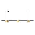 Fantasia Suspension Fantasia ISE avec 7 douilles GU10 (ampoules excl.), aluminium, or brossé et noir, largeur 150 cm, IP20