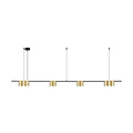 Fantasia Fantasia ISE lámpara colgante 10x GU10 excl. bombilla, 1800mm, oro cepillado y negro