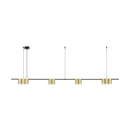 Fantasia Fantasia ISE suspension 10x GU10 excl. ampoule, 1800mm de large, or brossé et noir