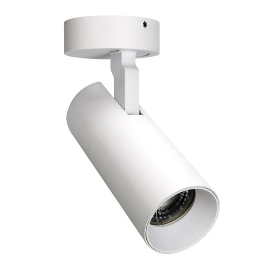 Fantasia Fantasia Xandar richtbare LED-spot, 10W geïntegreerde LED, 2700K warm wit licht, 36° stralingshoek, aluminium wit