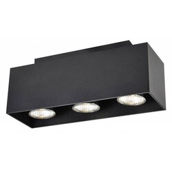 Fantasia Kubo plafondlamp rechthoekig 3x GU10 zwart