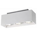 Fantasia Kubo plafondlamp rechthoekig, 3x GU10 5W LED incl. dimbaar, aluminium, 270x90x110mm, zwart