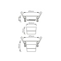 Fantasia Fantasia Deep Deco spot orientable avec module LED 8W, 2700K, 831 lumens, dimmable, noir, Ø75 x H50 mm