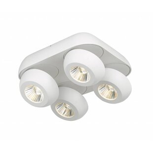 Fantasia OLEO plafon 4 focos LED 4x7W blanco, regulable
