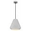Fantasia Fantasia lámpara colgante con pantalla cónica cerrada en metal blanco y casquillo E27, diámetro Ø25 cm, altura hasta 148 cm