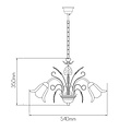 Fantasia Fantasia ASPER chandelier Ø550mm, height 400-870mm, 3x E14 excl. light source, rust/amber