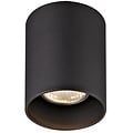 Fantasia Babar plafón redondo en negro, Ø80 x Alto95mm, 1x portalámparas GU10 (bombilla no incl., máx. 50W), IP20