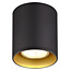 Fantasia Fantasia Barbara plafón negro y dorado, redondo con 1 portalámparas GU10 (bombilla no incl., máx. 50W), diámetro 80 mm, altura 95 mm.