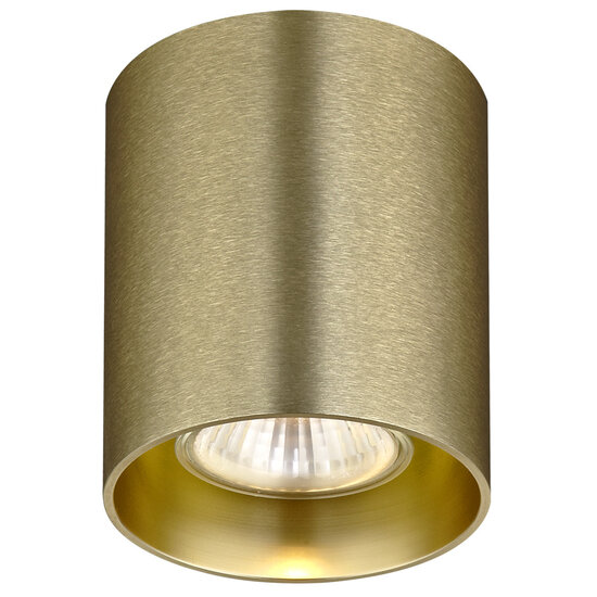 Fantasia Fantasia Barbara ceiling light in brushed gold, round design with 1x GU10 fitting (bulb excl., max 50W), diameter 8 cm