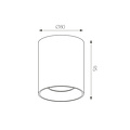 Fantasia Fantasia Barbara ceiling light in brushed gold, round design with 1x GU10 fitting (bulb excl., max 50W), diameter 8 cm